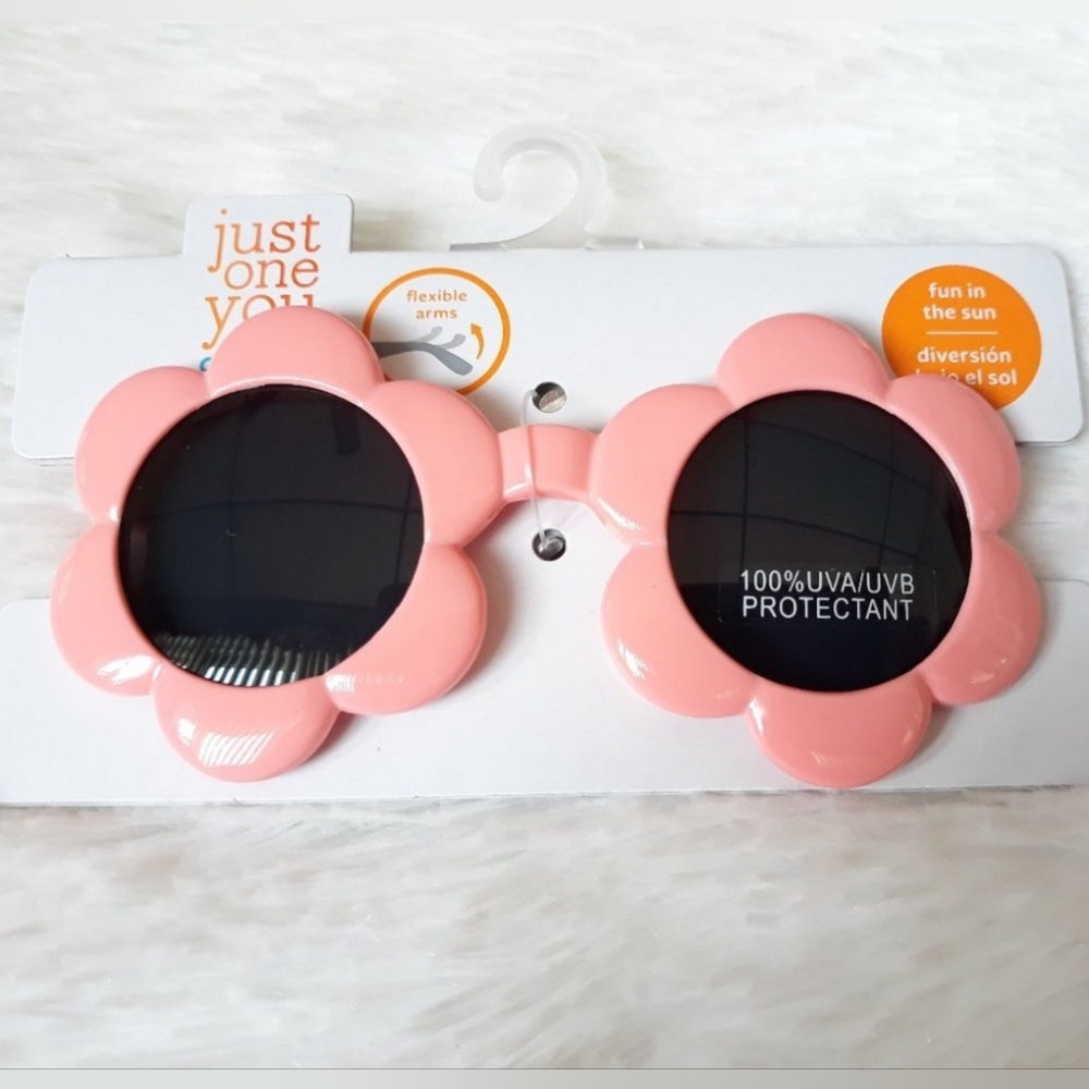 NWT Carter's Just One You Baby Girl's Floral Round Sunglasses, Peachy